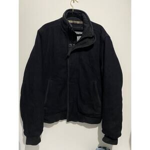 VINTAGE Abercrombie & Fitch Jacket Mens Large Black Elk Lake Wool Flannel Lined